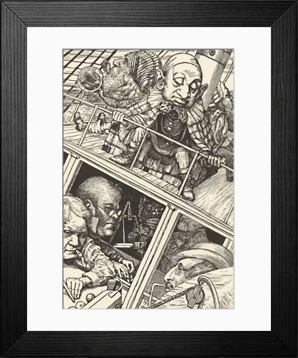 Framed Print : The Crew Was Complete. From The Hunting of the Snark (Lewis Carroll), 1874-1876, (1923). Artist: Henry Holiday Framed Print : The Crew Was Complete. From The Hunting of the Snark (Lewis Carroll), 1874-1876, (1923). Artist: Henry Holiday