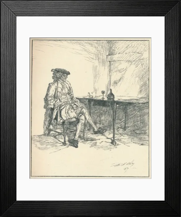 Framed Print : The Letter. Unpublished Pen Drawing, 1890, 1923. Artist: Edwin Austin Abbey Framed Print : The Letter. Unpublished Pen Drawing, 1890, 1923. Artist: Edwin Austin Abbey