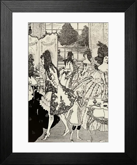 Framed Print : The Rape of the Lock. (Alexander Pope. ) Pen Drawing, 1896, (1923). Artist: Aubrey Beardsley Framed Print : The Rape of the Lock. (Alexander Pope. ) Pen Drawing, 1896, (1923). Artist: Aubrey Beardsley
