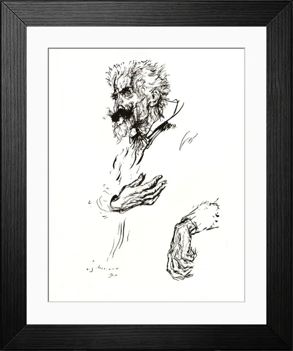 Framed Print : Don Quixote. Pen Sketch from Line: An Art Study, 1923. Artist: Edmund Joseph Sullivan Framed Print : Don Quixote. Pen Sketch from Line: An Art Study, 1923. Artist: Edmund Joseph Sullivan