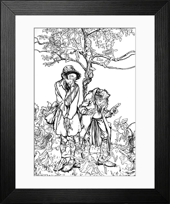Framed Print : Little Brother and Little Sister, 1917, (1923). Artist: Arthur Rackham Framed Print : Little Brother and Little Sister, 1917, (1923). Artist: Arthur Rackham