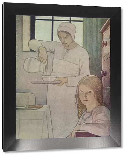 Lois and Her Nurse. From A Book of Quaker Saints. (L. V. Hodgkin. ), 1923. Artist: Frederick Cayley Robinson