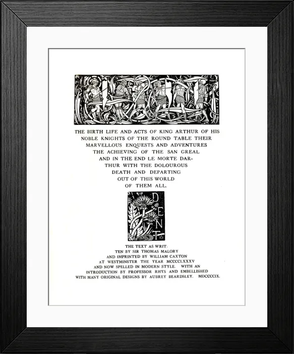 Framed Print : Title-Page Designed by Aubrey Beardsley for Messrs. J. M. Dent and Sons Ltd, 1909, (1914). Artist: Aubrey Beardsley Framed Print : Title-Page Designed by Aubrey Beardsley for Messrs. J. M. Dent and Sons Ltd, 1909, (1914). Artist: Aubrey Beardsley