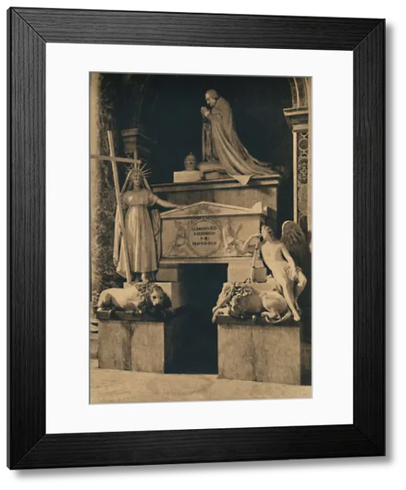 Framed Print : Roma - Basilica of St. Peter - Tomb of Clement XIII, by Canova, 1910 Framed Print : Roma - Basilica of St. Peter - Tomb of Clement XIII, by Canova, 1910