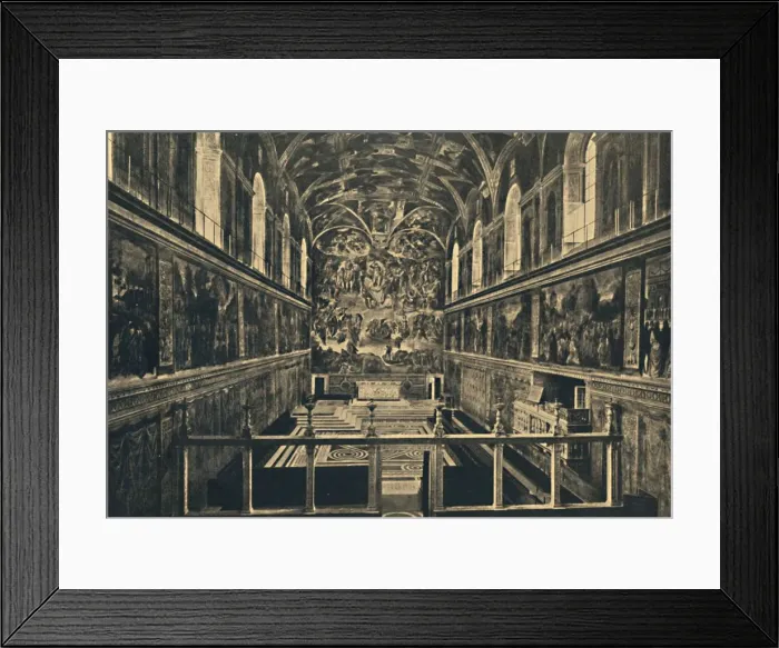 Framed Print : Roma - Vatican Palace - The Sistine Chapel, fonded by Sixtus IV in 1483, 1910