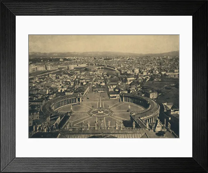 Framed Print : Roma - Panaromic View from the cupola of St. Peter s, 1910 Framed Print : Roma - Panaromic View from the cupola of St. Peter s, 1910