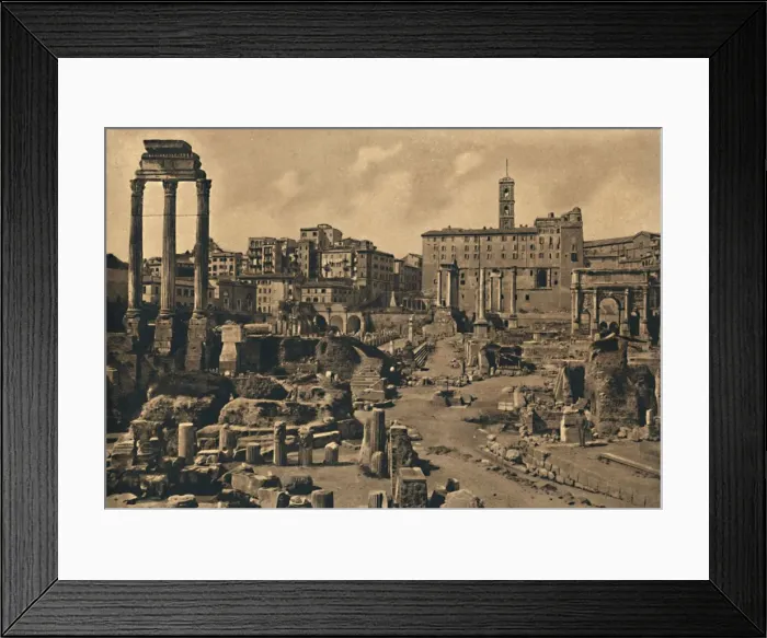 Framed Print : Roma - The Roman Forum and the Capitoline Hill, 1910 Framed Print : Roma - The Roman Forum and the Capitoline Hill, 1910