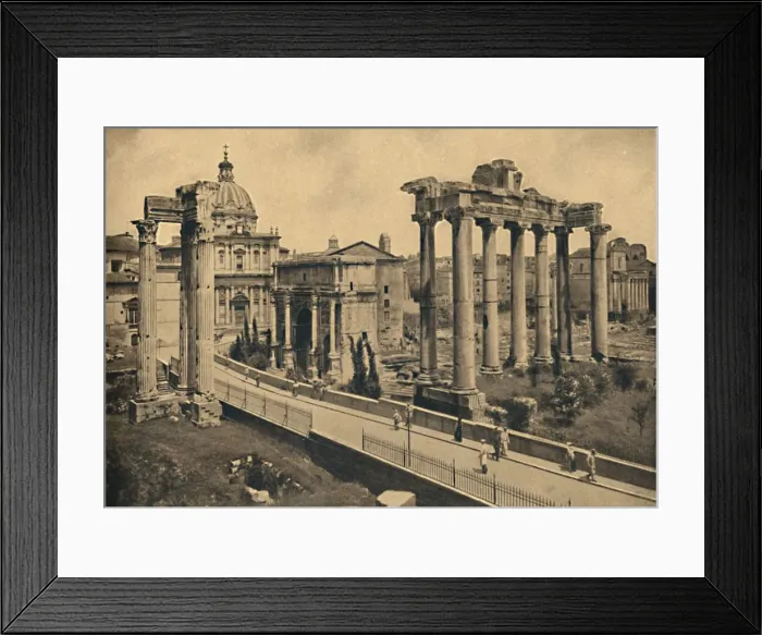 Framed Print : Roma - Roman Forum, 1910 Framed Print : Roma - Roman Forum, 1910