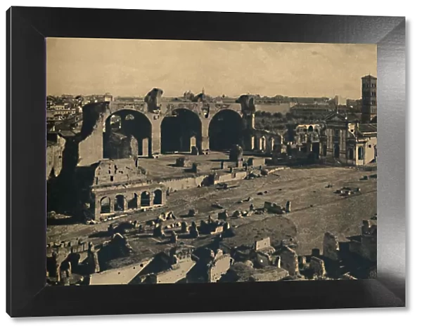 Roma - Roman Forum - Basilica of Maxentius and Church of S. Francesca Romana, 1910