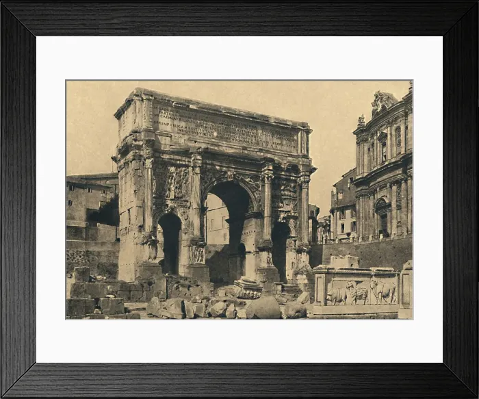 Framed Print : Roma - Roman Forum - Arch of Septimius Severus, 1910 Framed Print : Roma - Roman Forum - Arch of Septimius Severus, 1910