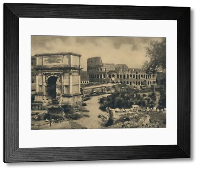 Framed Print : Roma - Arch of Titus - The Colosseum, 1910 Framed Print : Roma - Arch of Titus - The Colosseum, 1910