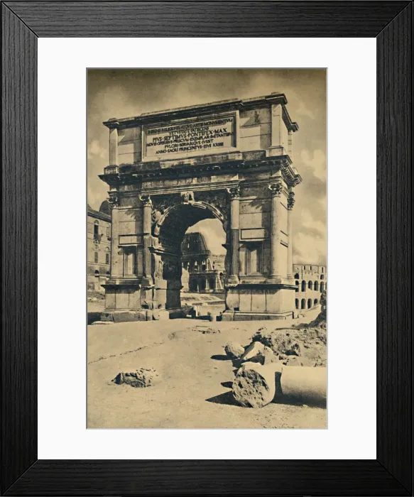 Framed Print : Roma - Roman Forum - Arch of Titus, 1910 Framed Print : Roma - Roman Forum - Arch of Titus, 1910