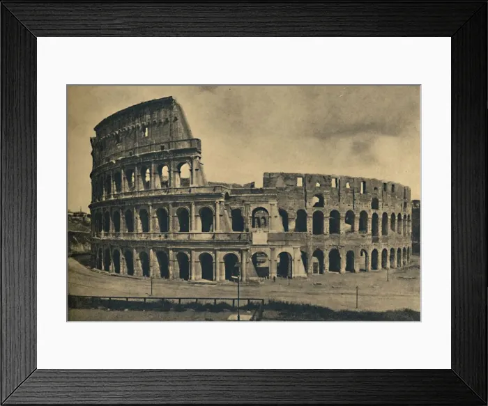 Framed Print : Roma - Flavian Ampitheatre Known as Colosseum, 1910 Framed Print : Roma - Flavian Ampitheatre Known as Colosseum, 1910