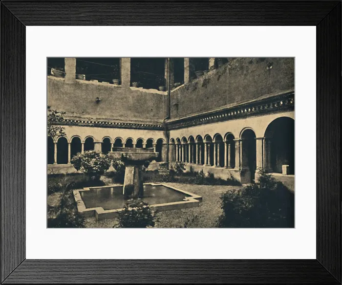 Framed Print : Roma - Cloisters of SS. Quattro Coronati on the Caelian Hill. Built in 1113, 1910 Framed Print : Roma - Cloisters of SS. Quattro Coronati on the Caelian Hill. Built in 1113, 1910