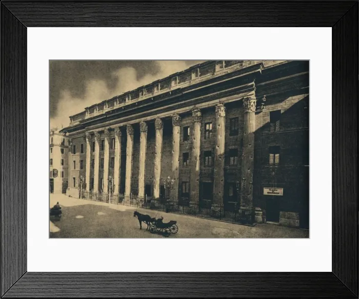 Framed Print : Roma - Piazza di Pietra, 1910 Framed Print : Roma - Piazza di Pietra, 1910