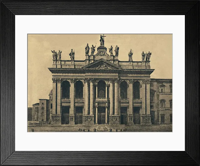 Framed Print : Roma - Facade of the Basilica of St. John Lateran (Ales. Galilei, 1734), 1910 Framed Print : Roma - Facade of the Basilica of St. John Lateran (Ales. Galilei, 1734), 1910