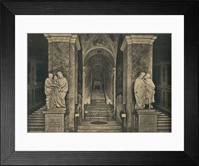 Framed Print : Roma - Holy steps with the 28 marble Steps from the House of Pilate, brought to Rome by St. Helena Framed Print : Roma - Holy steps with the 28 marble Steps from the House of Pilate, brought to Rome by St. Helena