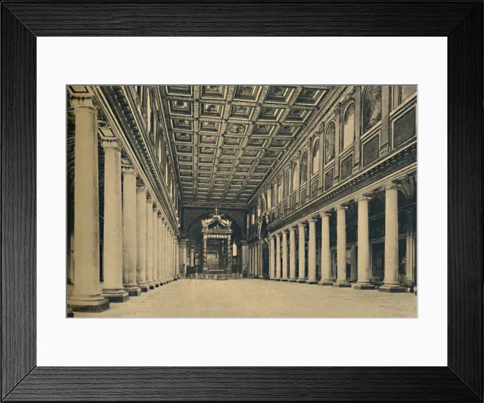 Framed Print : Roma - S. Maria Maggiore. Main nave, , 1910 Framed Print : Roma - S. Maria Maggiore. Main nave, , 1910