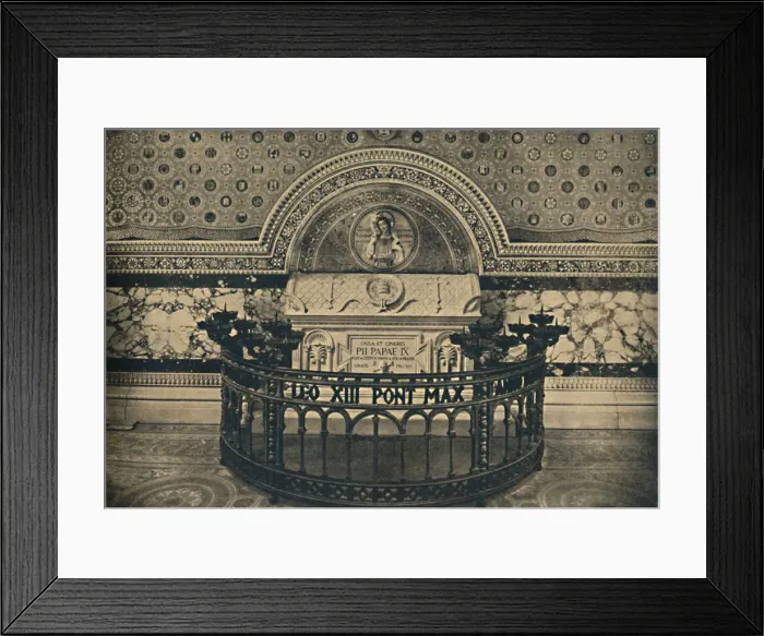 Framed Print : Roma - Basilica of St Lawrence. - Tomb of Pius IX, 1910 Framed Print : Roma - Basilica of St Lawrence. - Tomb of Pius IX, 1910