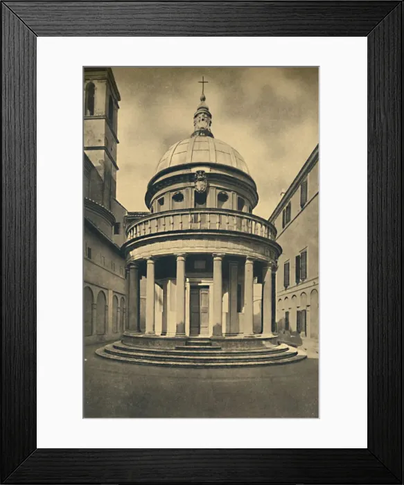 Framed Print : Roma - Temple by Bramante in the Cloisters of S. Pietro in Montorio on the Janiculum Hill, 1910 Framed Print : Roma - Temple by Bramante in the Cloisters of S. Pietro in Montorio on the Janiculum Hill, 1910