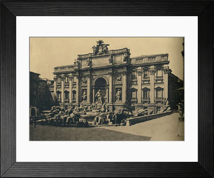 Framed Print : Roma - Fountain of Trevi, 1910 Framed Print : Roma - Fountain of Trevi, 1910