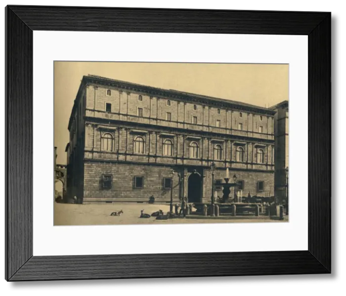 Framed Print : Roma - Piazza Scossacavalli. - Palace of Prince Torlonia, by Bramante, 1910 Framed Print : Roma - Piazza Scossacavalli. - Palace of Prince Torlonia, by Bramante, 1910