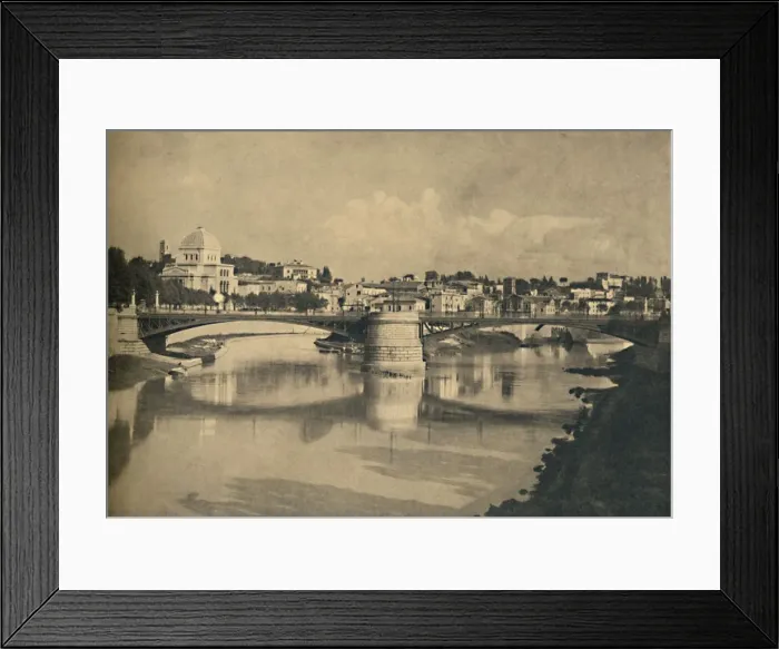 Framed Print : Roma - Ponte Garibadi, 1910 Framed Print : Roma - Ponte Garibadi, 1910