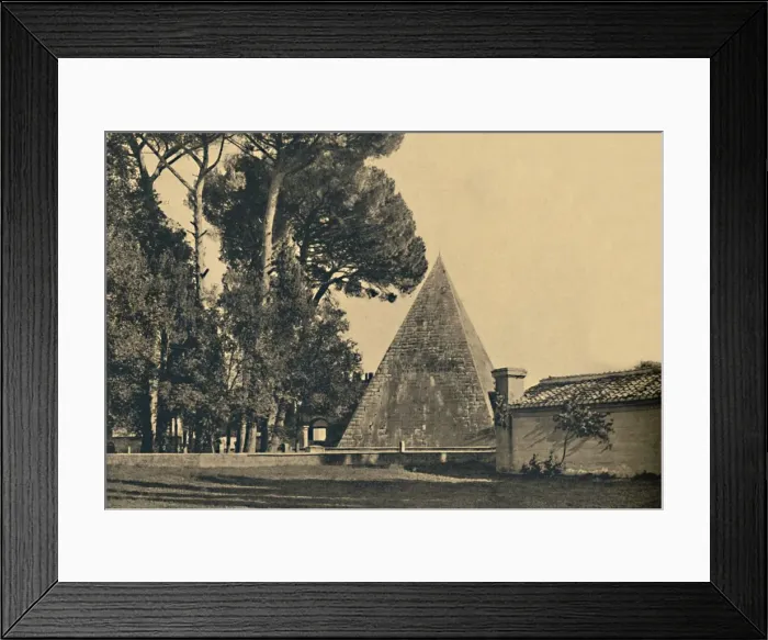 Framed Print : Roma - Sepulchal pyramid of Caius Caestius - Gate of Saint Paul on the Ostia road, 1910 Framed Print : Roma - Sepulchal pyramid of Caius Caestius - Gate of Saint Paul on the Ostia road, 1910