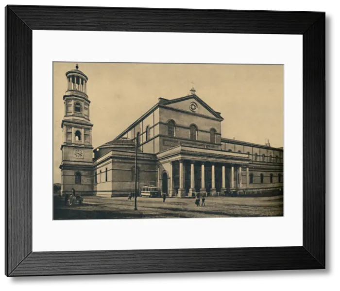 Framed Print : Roma - Side portico and bell tower of the Basilica of St. Paul without the Walls, 1910 Framed Print : Roma - Side portico and bell tower of the Basilica of St. Paul without the Walls, 1910