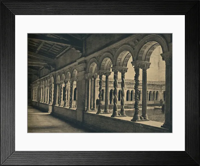 Framed Print : Roma - St. Paul without the Walls - Cloister of the Monastery of the Benedictine Monks. Work of Framed Print : Roma - St. Paul without the Walls - Cloister of the Monastery of the Benedictine Monks. Work of