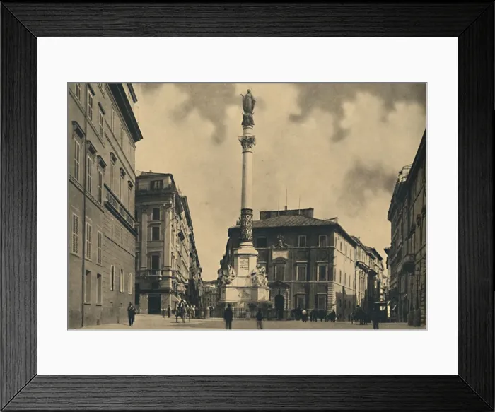 Framed Print : Roma - Piazza di Spagna, 1910