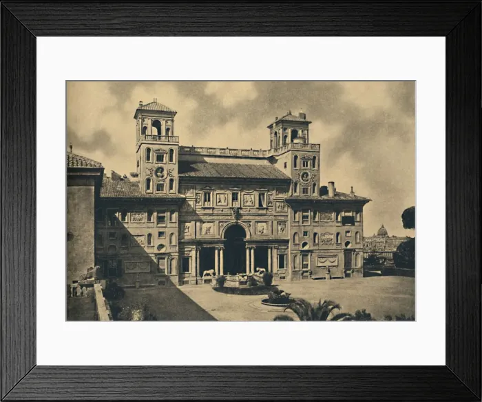 Framed Print : Roma - Interior fathade of the French National Academy of Fine Arts, formerly Villa Medici, 1910 Framed Print : Roma - Interior fathade of the French National Academy of Fine Arts, formerly Villa Medici, 1910