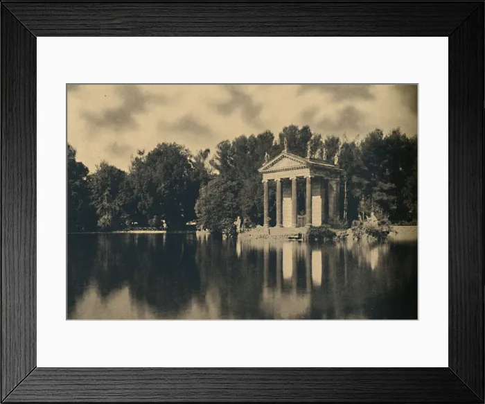 Framed Print : Roma - Villa Borghese (Umberto I. ) - Little Temple in the Lake-Garden, 1910 Framed Print : Roma - Villa Borghese (Umberto I. ) - Little Temple in the Lake-Garden, 1910