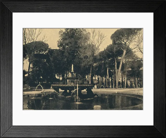 Framed Print : Roma - Villa Borghese - Fountain of the Sea-Horses, 1910 Framed Print : Roma - Villa Borghese - Fountain of the Sea-Horses, 1910