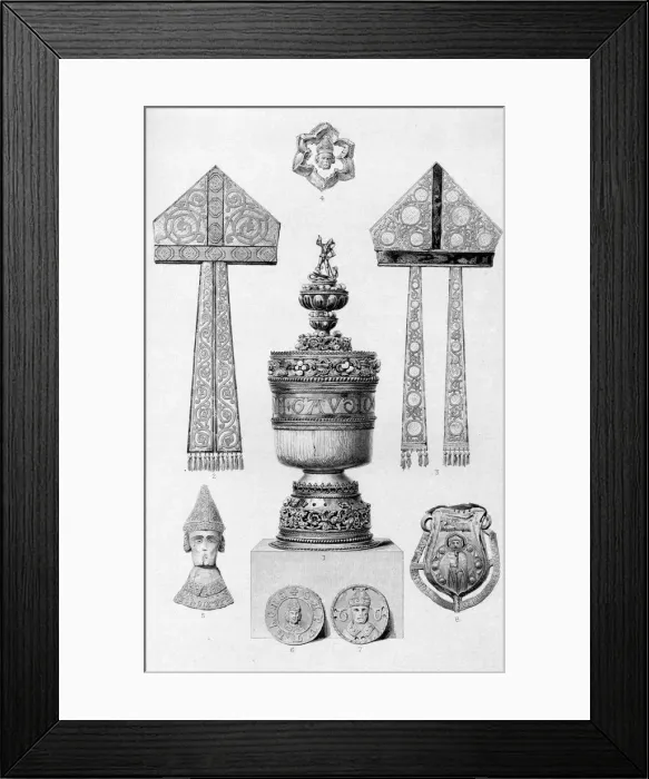 Framed Print : Relics Associated with Thomas A Becket, 1886. Artist: Charles Lawrie Framed Print : Relics Associated with Thomas A Becket, 1886. Artist: Charles Lawrie