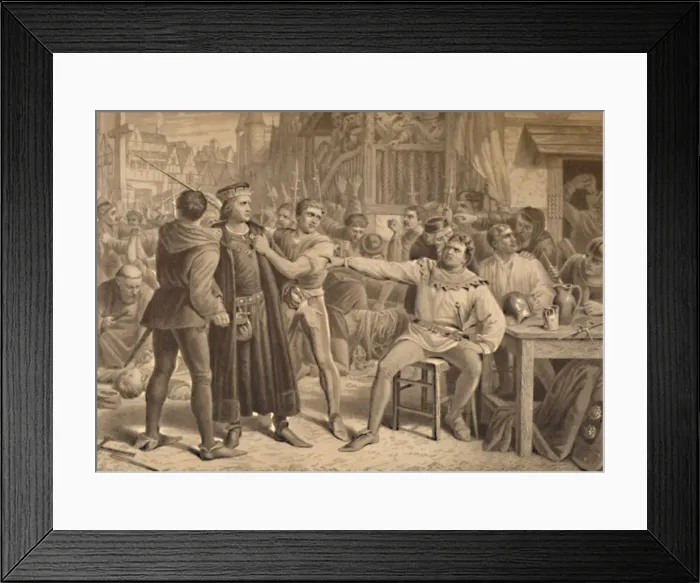 Framed Print : Lord Saye and Sele Brought Before Jack Cade, 1886. Artist: W Ridgway Framed Print : Lord Saye and Sele Brought Before Jack Cade, 1886. Artist: W Ridgway