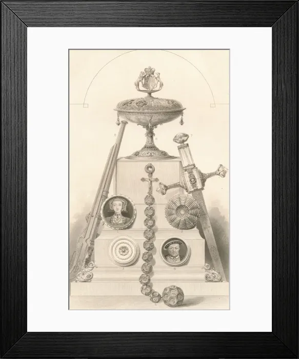 Framed Print : Relics Associated with Henry VIII, 1882, (1886). Artists: Robert Anderson, Charles Lawrie Framed Print : Relics Associated with Henry VIII, 1882, (1886). Artists: Robert Anderson, Charles Lawrie
