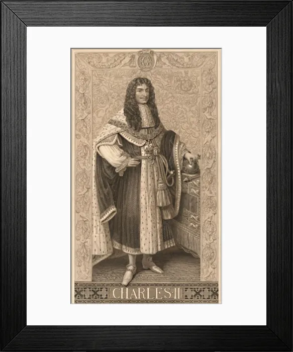 Framed Print : Charles II, 1886. Artist: Herbert Bourne