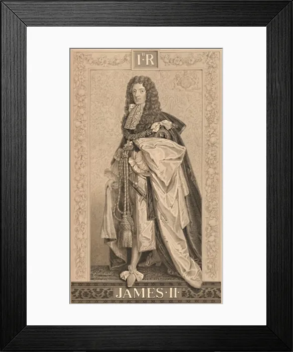 Framed Print : James II, 1886. Artist: Thomas Browne Framed Print : James II, 1886. Artist: Thomas Browne