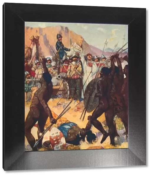 Barreto Fights the Kafirs, 1909. Artist: GS Smithard