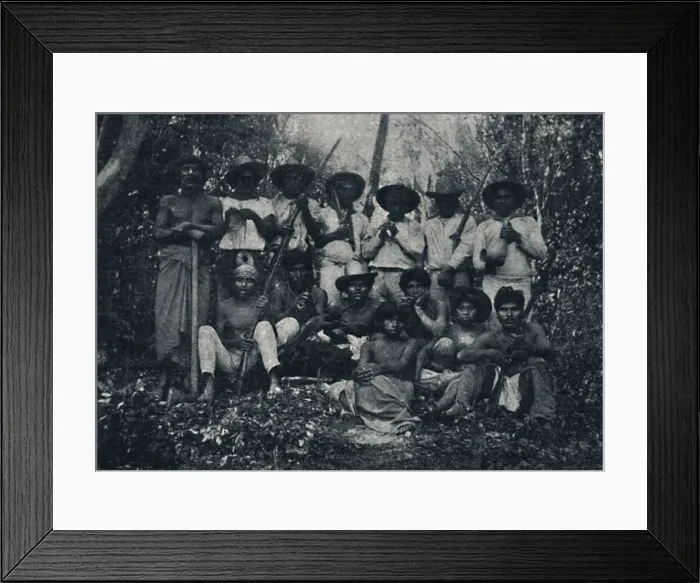 Framed Print : Indios Coroados, 1895. Artist: Francisco Henszler Framed Print : Indios Coroados, 1895. Artist: Francisco Henszler