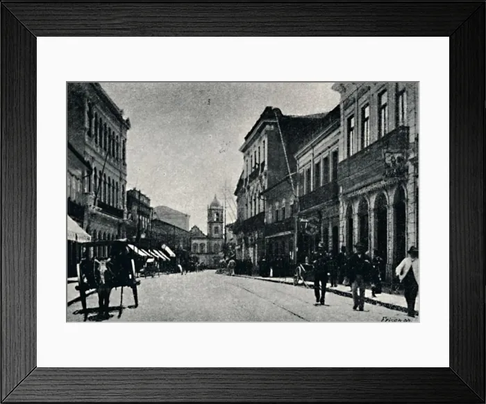 Framed Print : Rua 15 de Novembro, 1895. Artist: Paulo Kowalsky Framed Print : Rua 15 de Novembro, 1895. Artist: Paulo Kowalsky