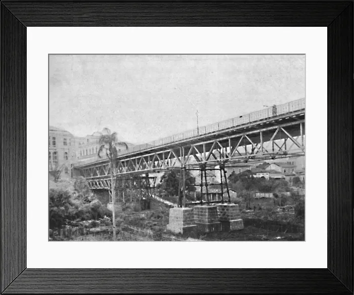 Framed Print : Viaducto do Cha, 1895. Artist: Paulo Kowalsky Framed Print : Viaducto do Cha, 1895. Artist: Paulo Kowalsky