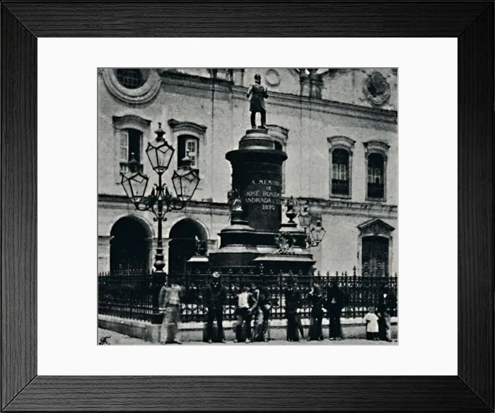 Framed Print : Estatua de Jose Bonifacio. (Largo de S. Francisco), 1895. Artist: Paulo Kowalsky Framed Print : Estatua de Jose Bonifacio. (Largo de S. Francisco), 1895. Artist: Paulo Kowalsky