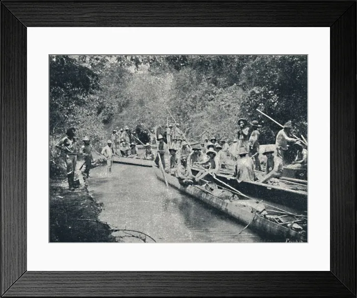 Framed Print : Exploracao do Ro de Sto. Anastacio, 1895. Artist: Francisco Henszler Framed Print : Exploracao do Ro de Sto. Anastacio, 1895. Artist: Francisco Henszler