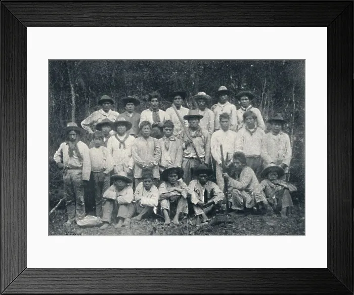 Framed Print : Indios Guaranys, 1895. Artist: Francisco Henszler Framed Print : Indios Guaranys, 1895. Artist: Francisco Henszler