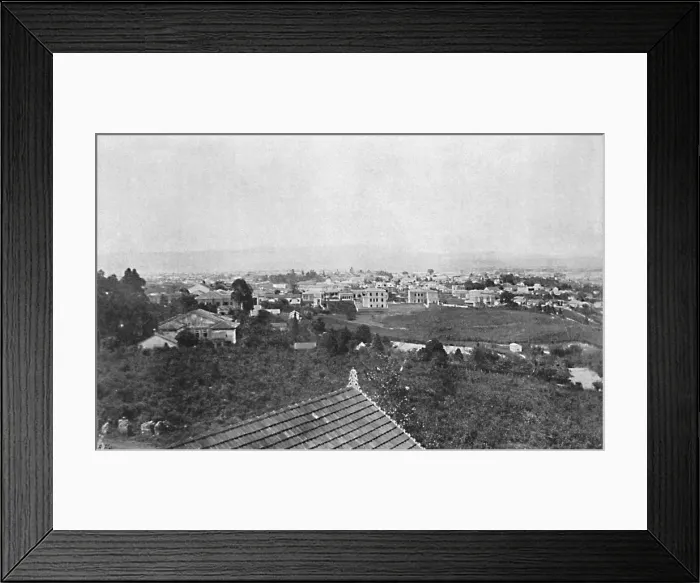 Framed Print : Vista General da Capital, (General view of the Capital), 1895. Artists: Wilhelm Gaensly, Rudolf Friedrich Fra Framed Print : Vista General da Capital, (General view of the Capital), 1895. Artists: Wilhelm Gaensly, Rudolf Friedrich Fra