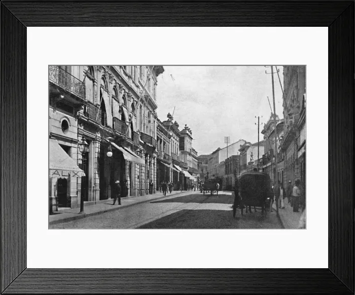 Framed Print : Rua 15 de Novembro, 1895. Artists: Wilhelm Gaensly, Rudolf Friedrich Fra Framed Print : Rua 15 de Novembro, 1895. Artists: Wilhelm Gaensly, Rudolf Friedrich Fra