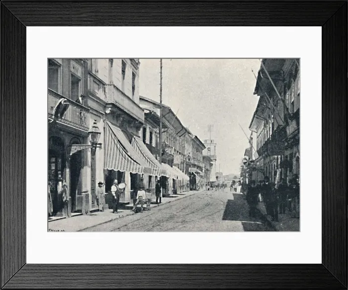 Framed Print : Rua Direita, 1895. Artist: Paulo Kowalsky Framed Print : Rua Direita, 1895. Artist: Paulo Kowalsky