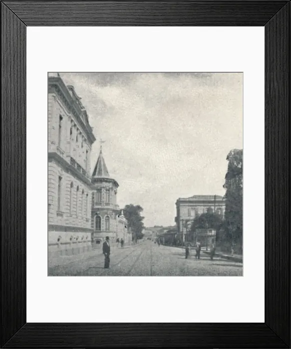 Framed Print : Rua Florencio d Abreu, 1895. Artist: Oscar Ernheim Framed Print : Rua Florencio d Abreu, 1895. Artist: Oscar Ernheim